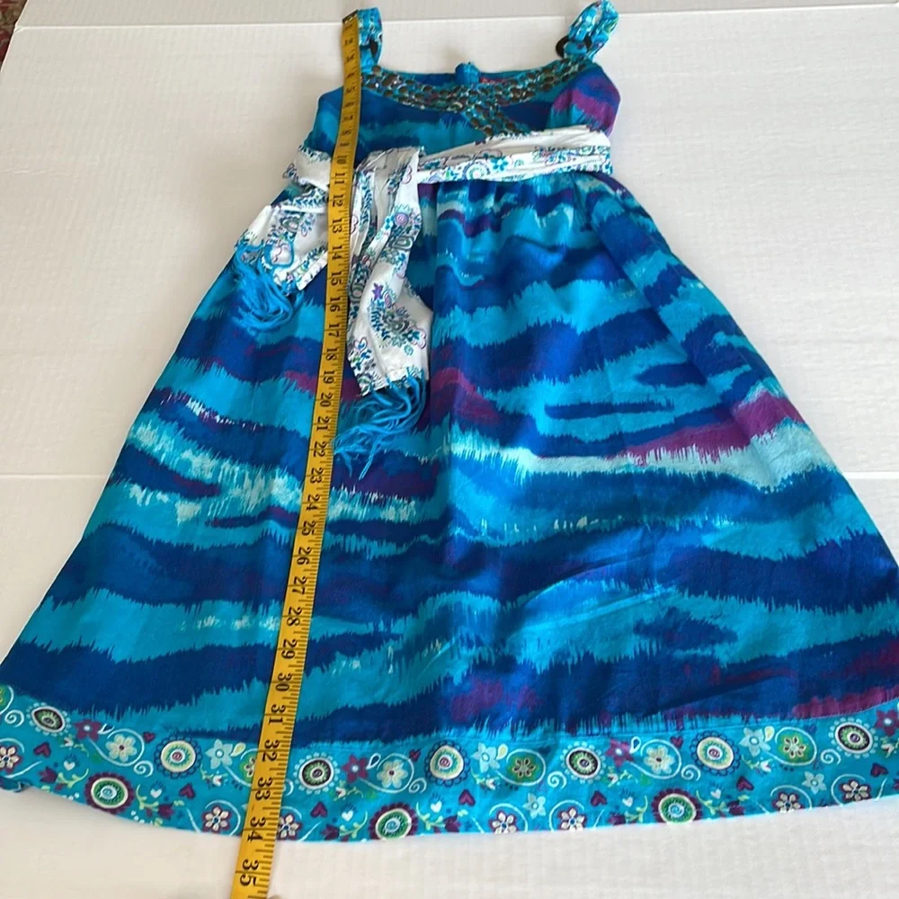Children’s Place Beautiful blue sundress with sash  girls size 14 - Picture 11 of 15